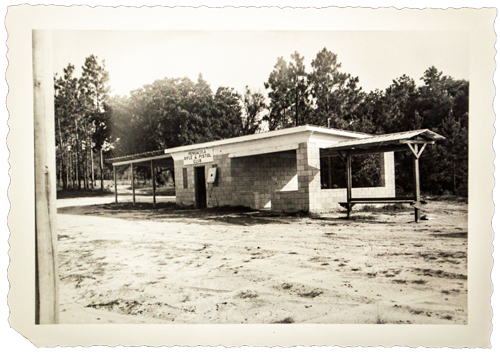 beck's lake range building in 1958
