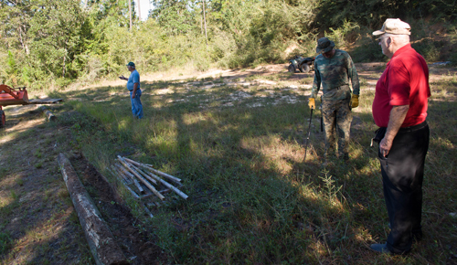 replacing the deck at the 200 yard target line