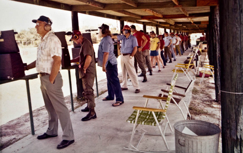 competitors getting ready to shoot a match