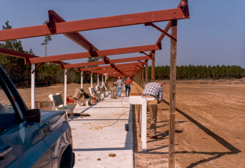 the framing process continues down to the rifle range