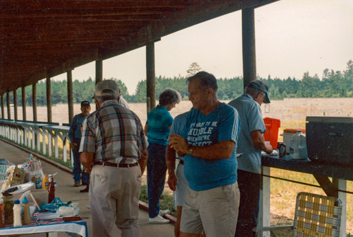 the view from the firing line as the deck was being built