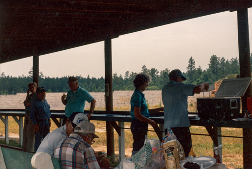 unloading wood for the deck building at the 25 yard line