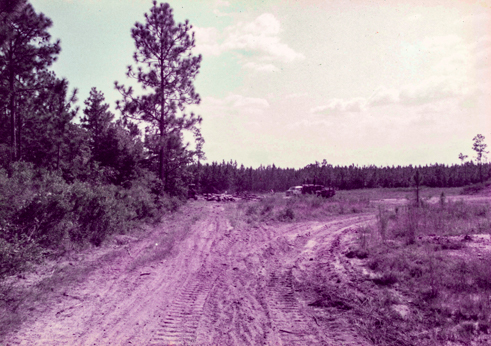 road ends at new range land as it is being prepared for building