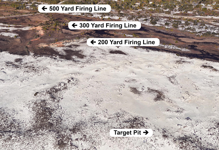 Ft Pickens rifle range closer satellite map