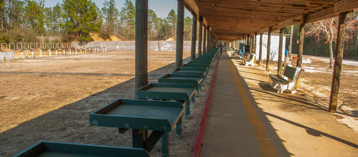 pistol range firing line