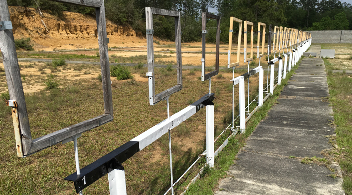 pistol range turning targets