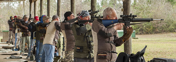 standing position competition rifle shooting