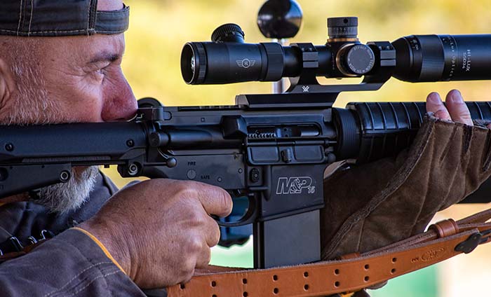 competition standing position rifle shooting