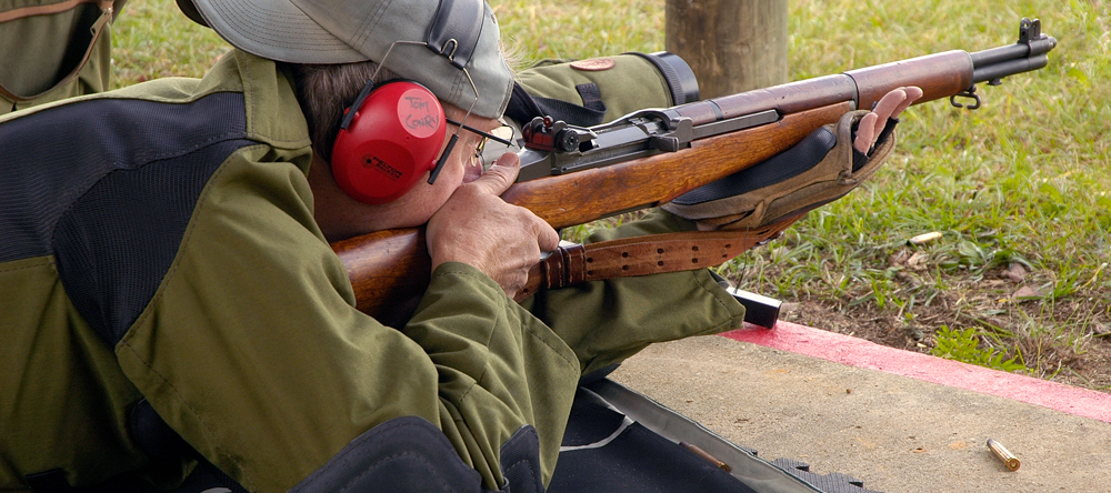 looking up at 600 yard rifle target from pit with scoring disk